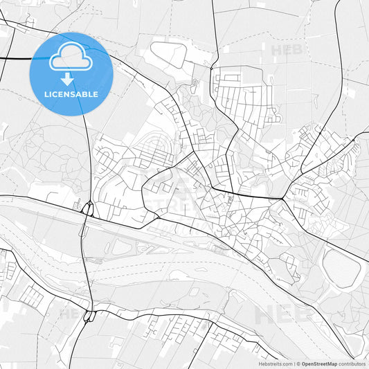 Vector PDF map of Geesthacht, Germany