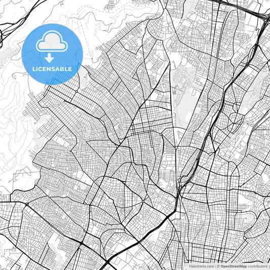Vector PDF map of Ilio, Greece