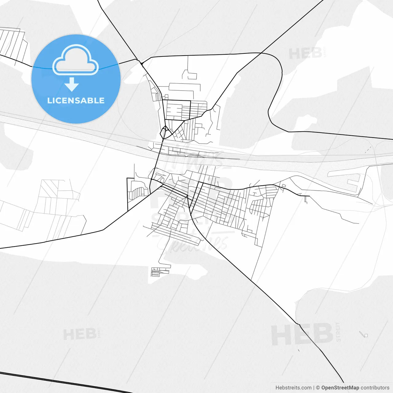 Vector PDF map of Medgidia, Romania