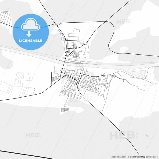 Vector PDF map of Medgidia, Romania