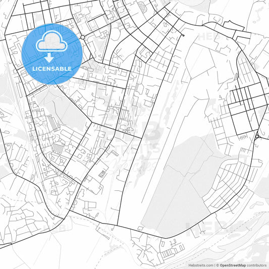 Vector PDF map of Syktyvkar, Russia