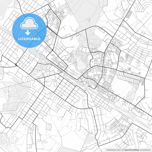 Vector PDF map of Ramenskoye, Russia