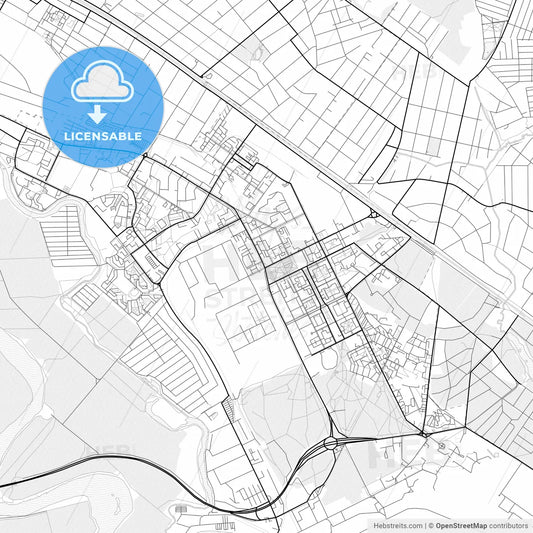 Vector PDF map of Zhukovsky, Russia