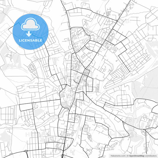 Vector PDF map of Sergiyev Posad, Russia