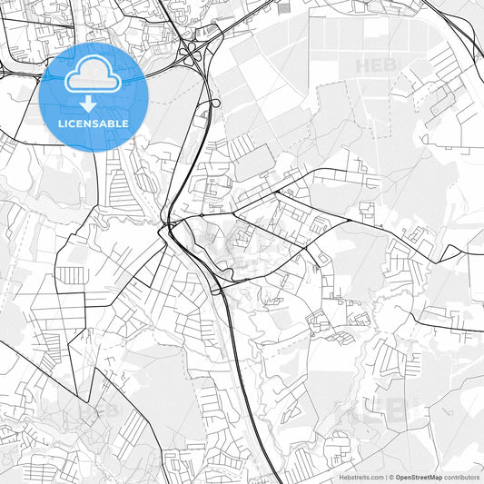 Vector PDF map of Vidnoye, Russia