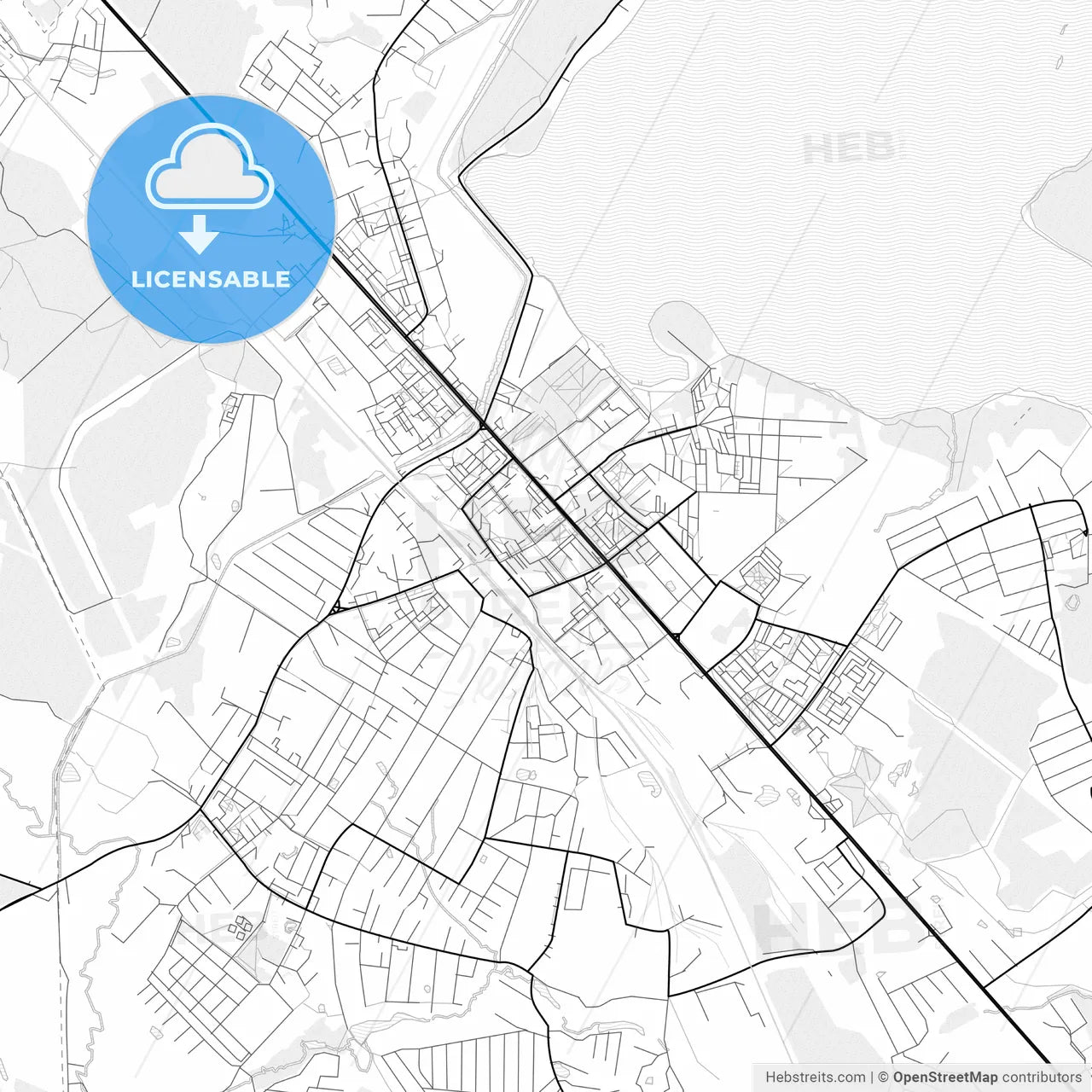 Vector PDF map of Solnechnogorsk, Russia