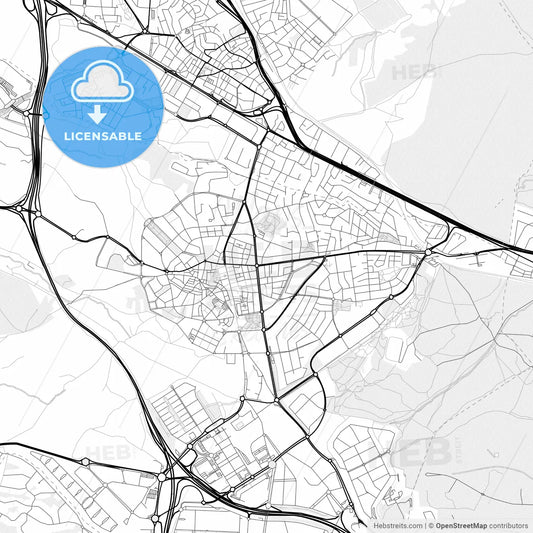 Vector PDF map of Majadahonda, Spain