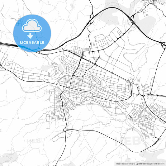 Vector PDF map of Igualada, Spain