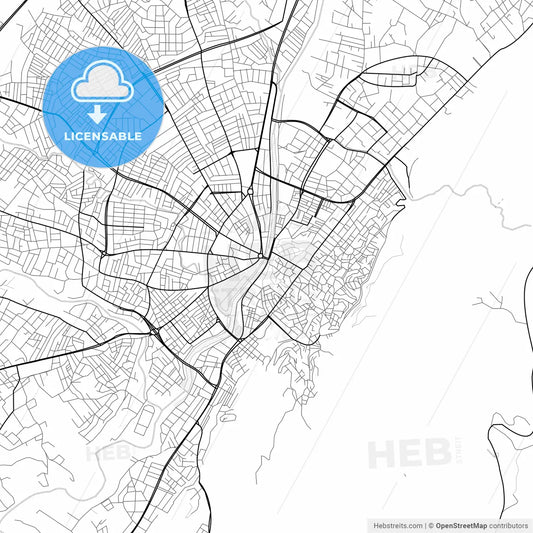 Vector PDF map of Antakya, Turkey