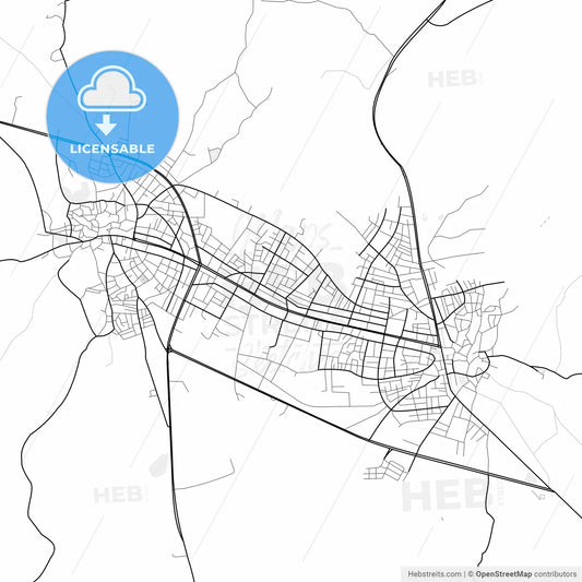 Vector PDF map of Midyat, Turkey