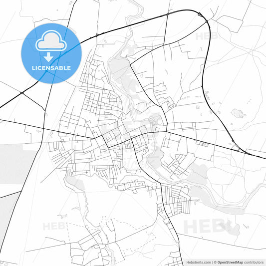 Vector PDF map of Novohrad-Volynskyi, Ukraine