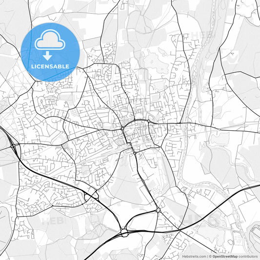 Vector PDF map of Maidenhead, England