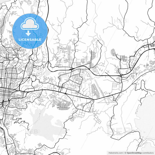 Vector PDF map of Soyapango, El Salvador