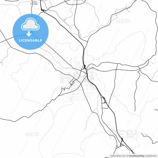 Vector PDF map of Benxi, China