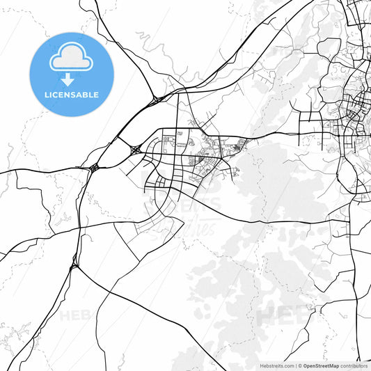 Vector PDF map of Guilin, China