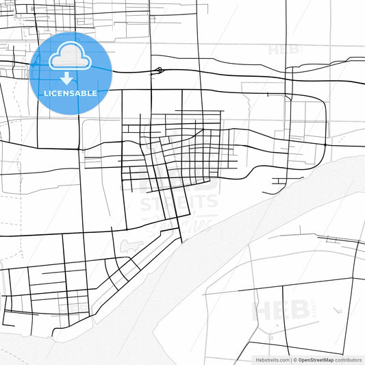 Vector PDF map of Haimen, China