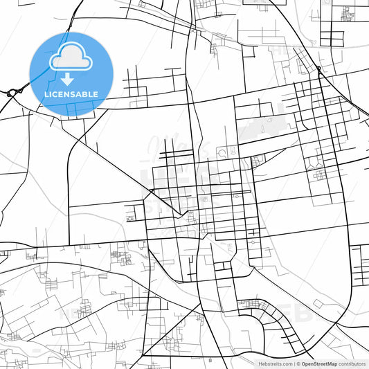 Vector PDF map of Langfang, China