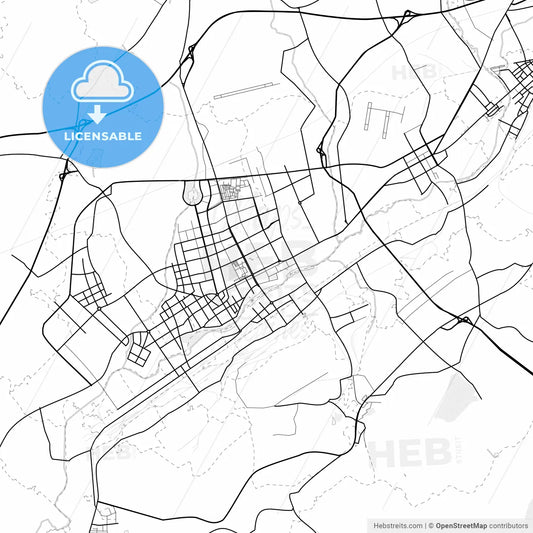 Vector PDF map of Fuxin, China