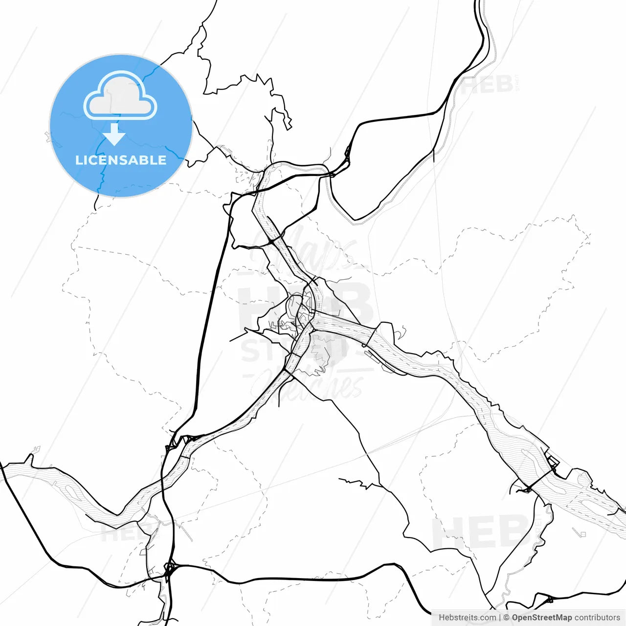 Vector PDF map of Nanping, China