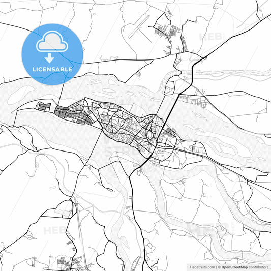 Vector PDF map of Cuttack, India