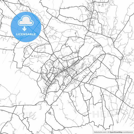 Vector PDF map of Payakumbuh, Indonesia