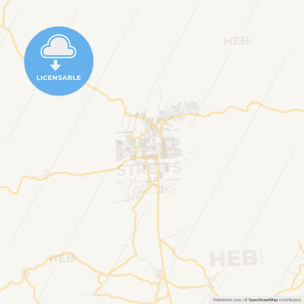 Empty vector map of Danlí, El Paraíso, Honduras