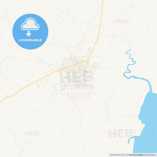 Empty vector map of Chame, Panamá Oeste, Panama