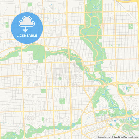Empty vector map of Dearborn Heights, Michigan, USA