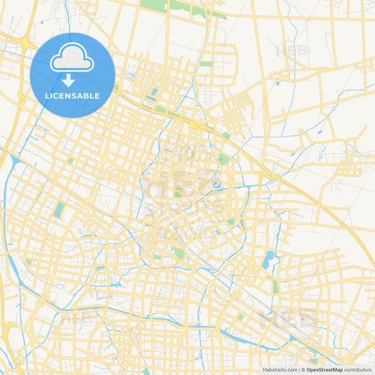 Printable street map of Changzhou, China