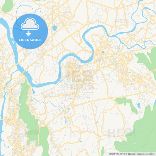 Printable street map of Kalyan-Dombivli, India