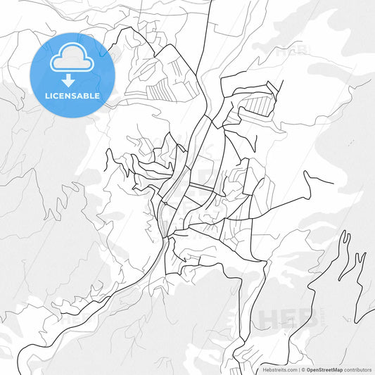 Vector PDF map of Ijevan, Armenia