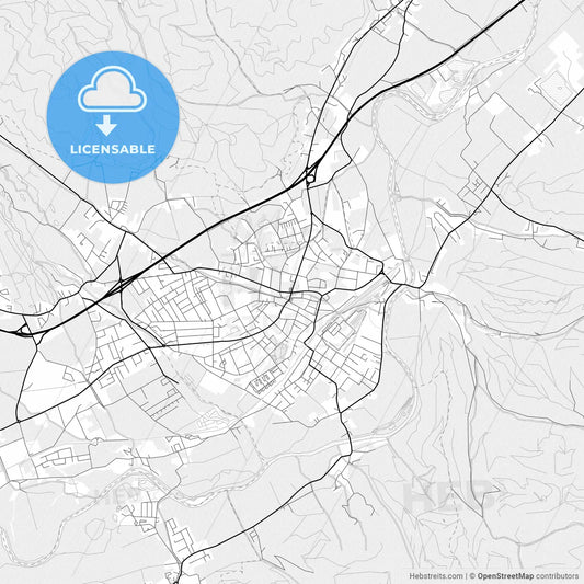 Vector PDF map of Knittelfeld, Austria