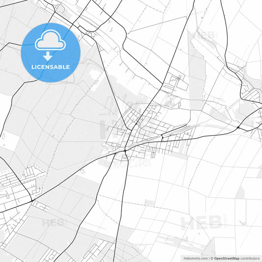 Vector PDF map of Gänserndorf, Austria