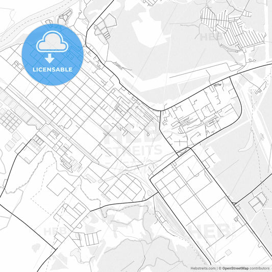 Vector PDF map of Novopolotsk, Belarus