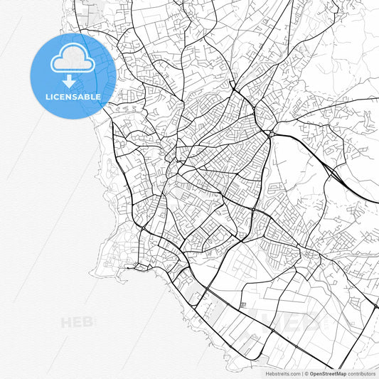 Vector PDF map of Paphos  , Cyprus