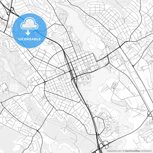 Vector PDF map of Hämeenlinna, Finland
