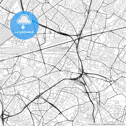 Vector PDF map of Noisy-le-Sec, France