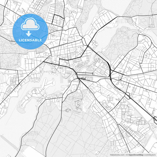 Vector PDF map of Potsdam, Germany