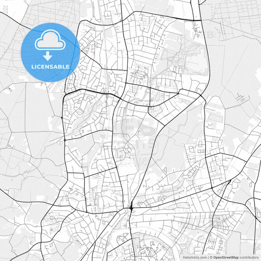 Vector PDF map of Norderstedt, Germany