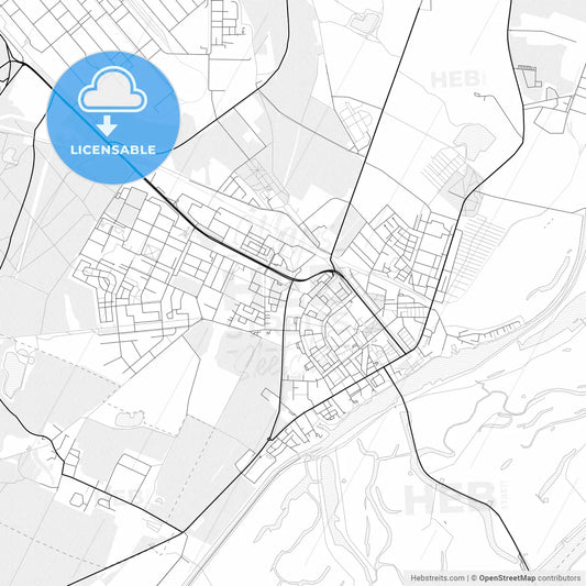Vector PDF map of Schwedt/Oder, Germany
