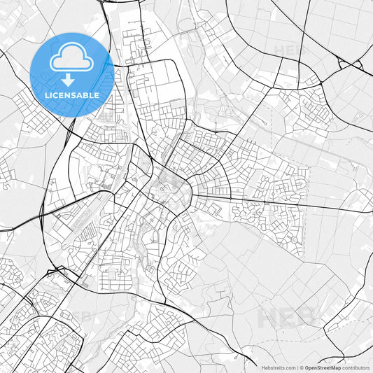 Vector PDF map of Sittard-Geleen, Netherlands