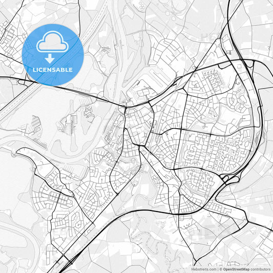 Vector PDF map of Roermond, Netherlands