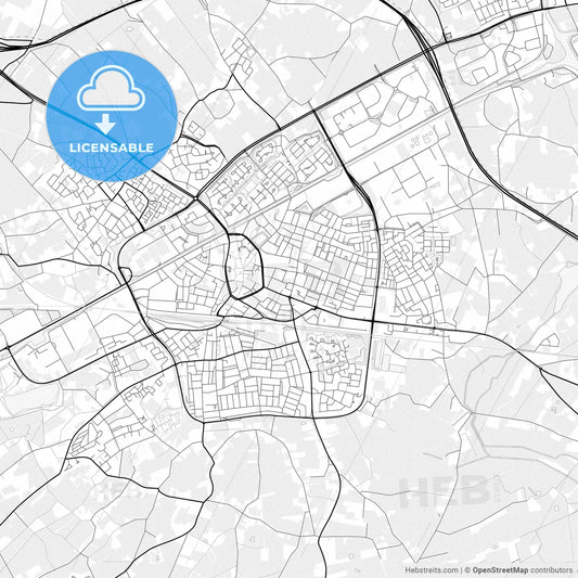 Vector PDF map of Weert, Netherlands