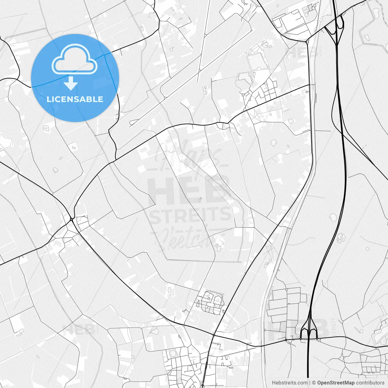 Vector PDF map of Tynaarlo, Netherlands