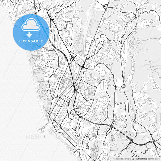 Vector PDF map of Sochi, Russia