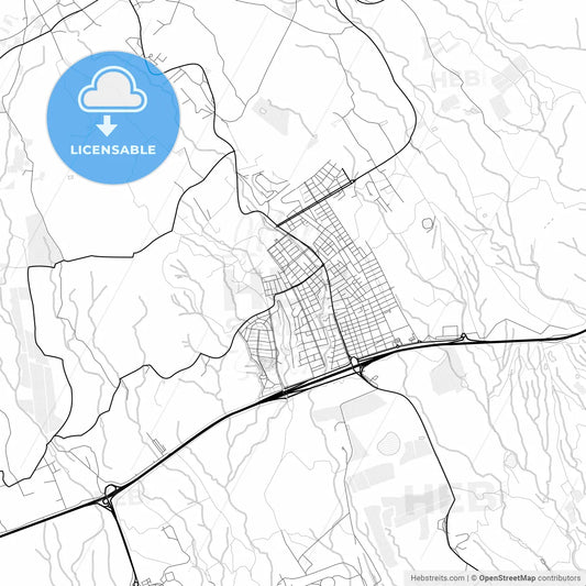 Vector PDF map of Granadilla de Abona, Spain