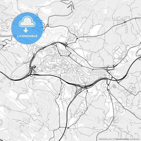 Vector PDF map of Errenteria, Spain