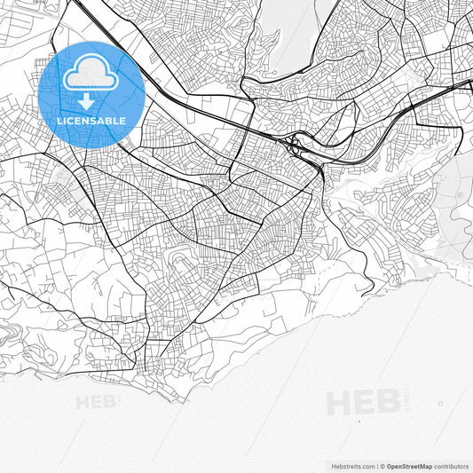 Vector PDF map of Darıca, Turkey