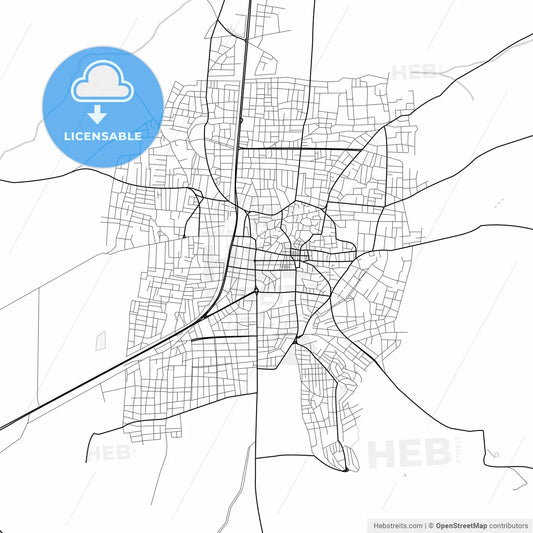 Vector PDF map of Akhisar, Turkey