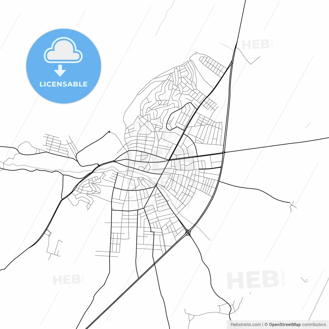 Vector PDF map of Kırıkhan, Turkey